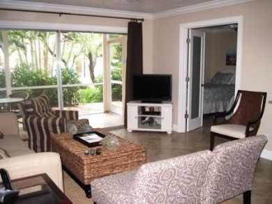 Flat screen TV in living area